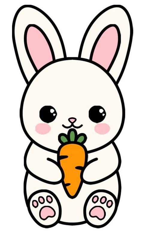 drawing easy bunny|simple cute bunny drawing.